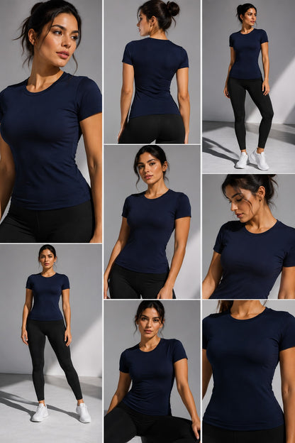 Camiseta Moldea Cuello redondo Powerfit