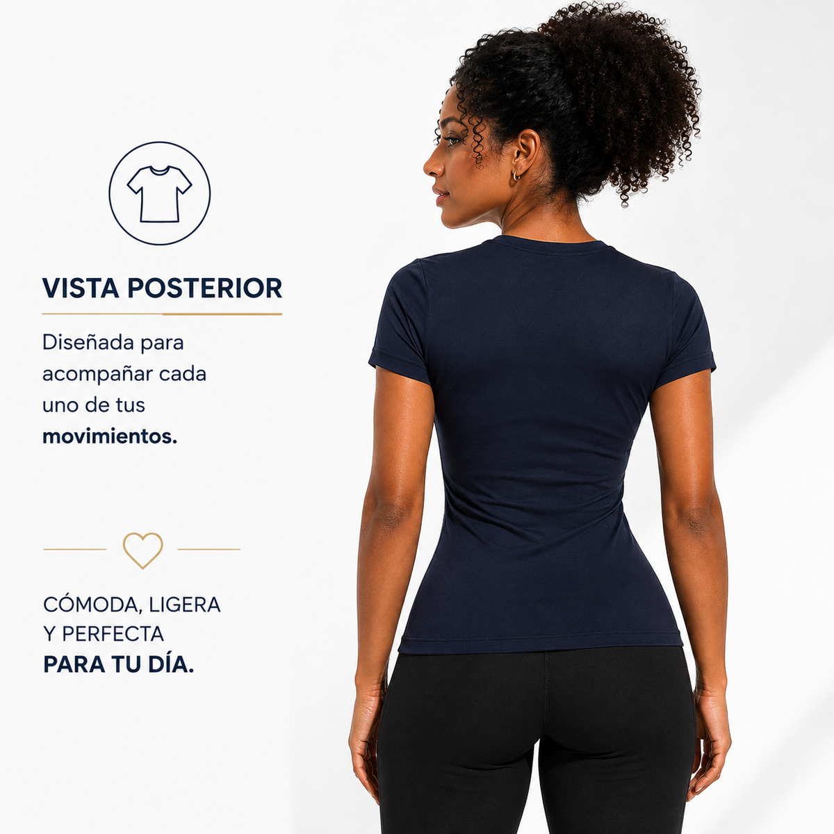 Camiseta Moldea Cuello redondo Powerfit