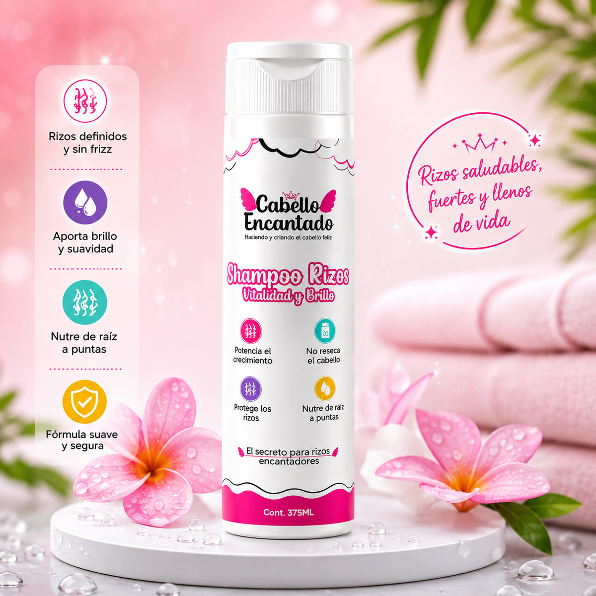 Shampoo -Cabello Encantado- Rizado
