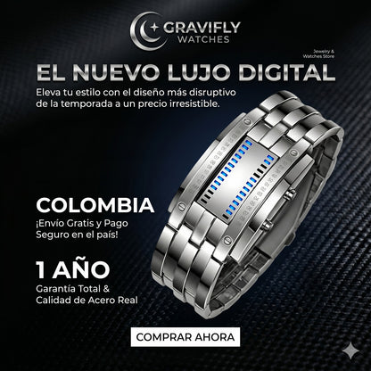 Reloj Binario Digital Hombre Tecnología