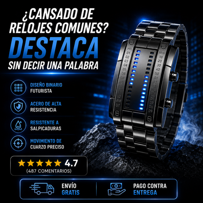 Reloj Binario Digital Hombre Tecnología
