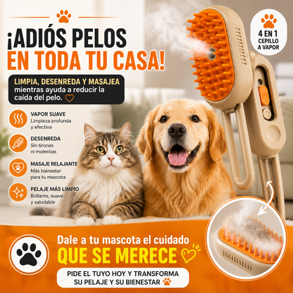 CEPILLO VAPORIZADOR PARA MASCOTAS