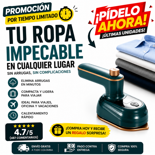 Mini Plancha de Vapor Portátil