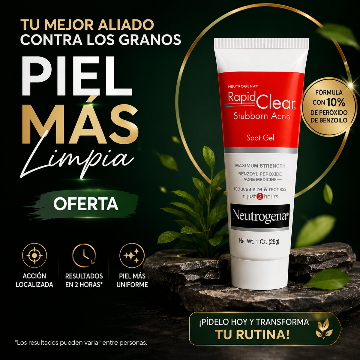 Rapid Clear-Gel de tratamiento de mancha y Acné